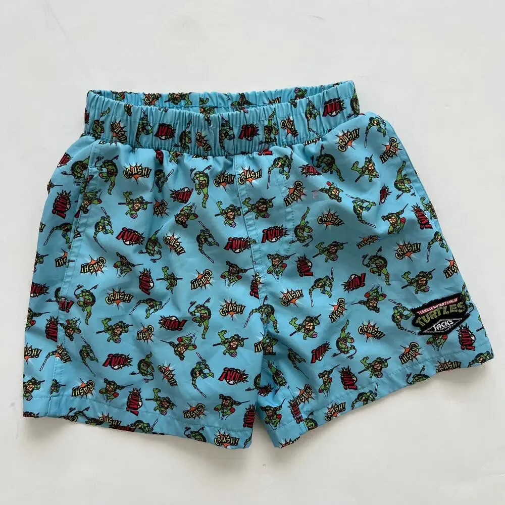 Jacks Surfboards Teenage Mutant Ninja Turtles Boys Swim Trunks Blue Size S (6-7)